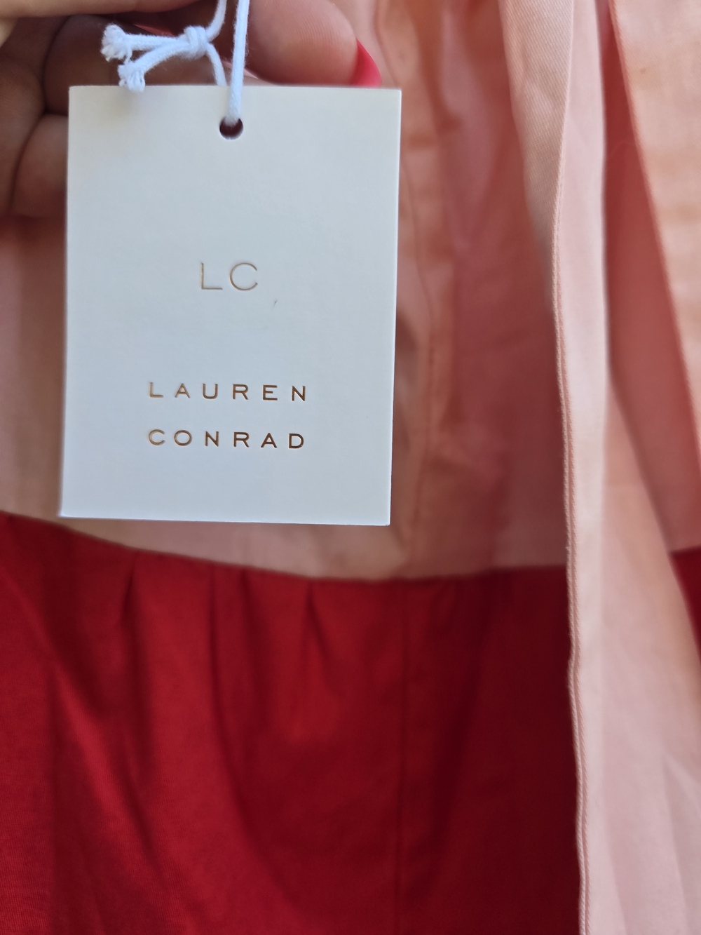NWT Lauren Conrad Striped Tiered Mini Dress With Bow Detail - Size Large - Picture 6 of 6